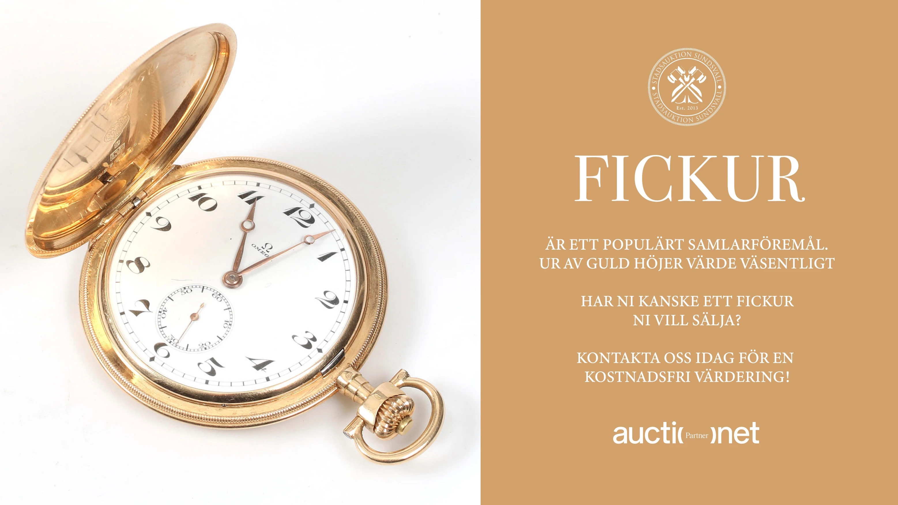 Fickur, populärt samlarföremål. Ur av guld höjer värdet väsentligt